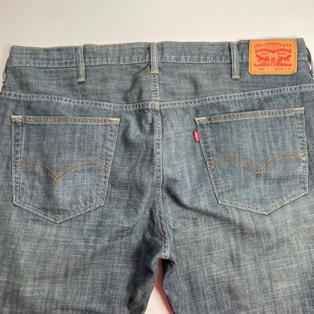 Levi's‎ 569 Loose Straight Jeans Gray Wash Denim Comfort Fit W38 L32 - Picture 9 of 10